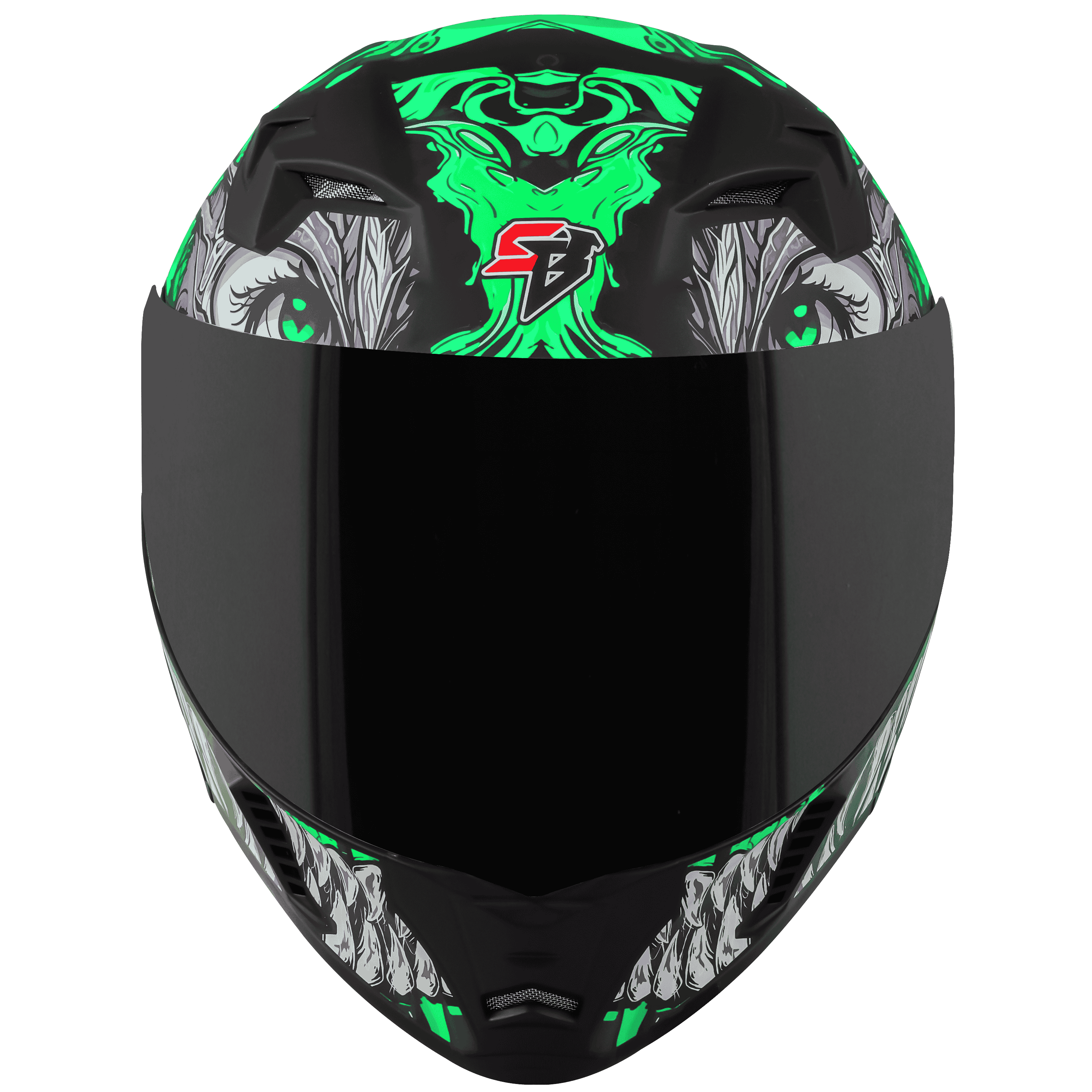 SBA-20 ISS DRACO GLOSSY BLACK WITH GREEN